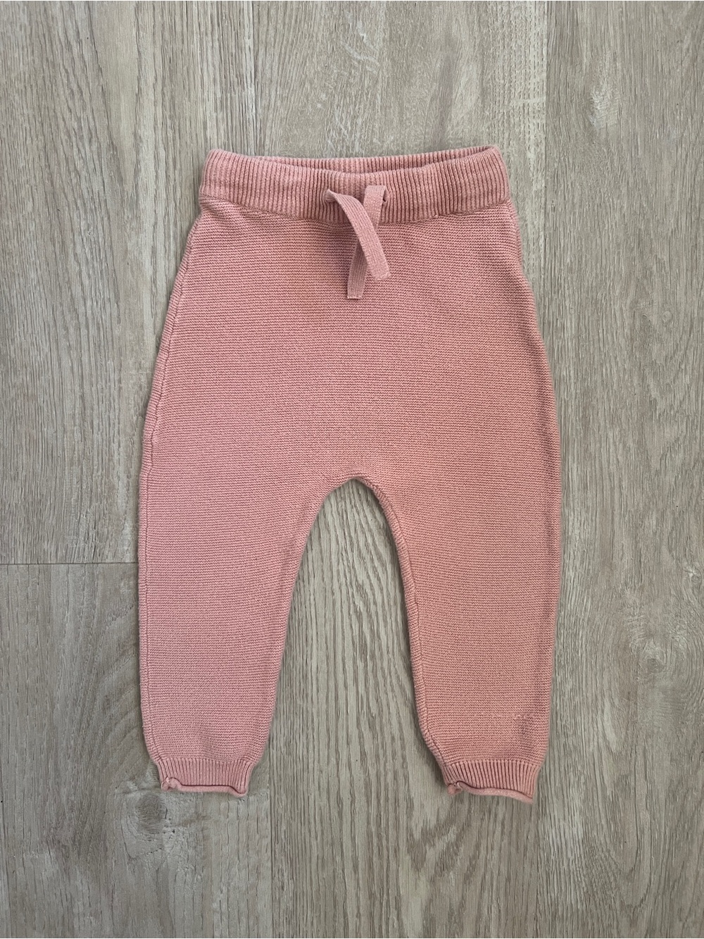 H&M Baby Knit Sweater Pants 2 Piece Set 12M Dusty Pink 100% Organic Cotton - Picture 5 of 8